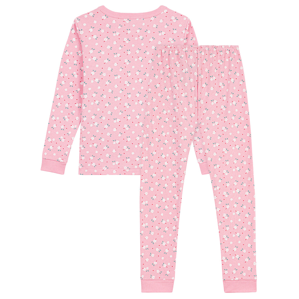 Petit Bateau Child Pyjamas Charming Pink Floral Print
