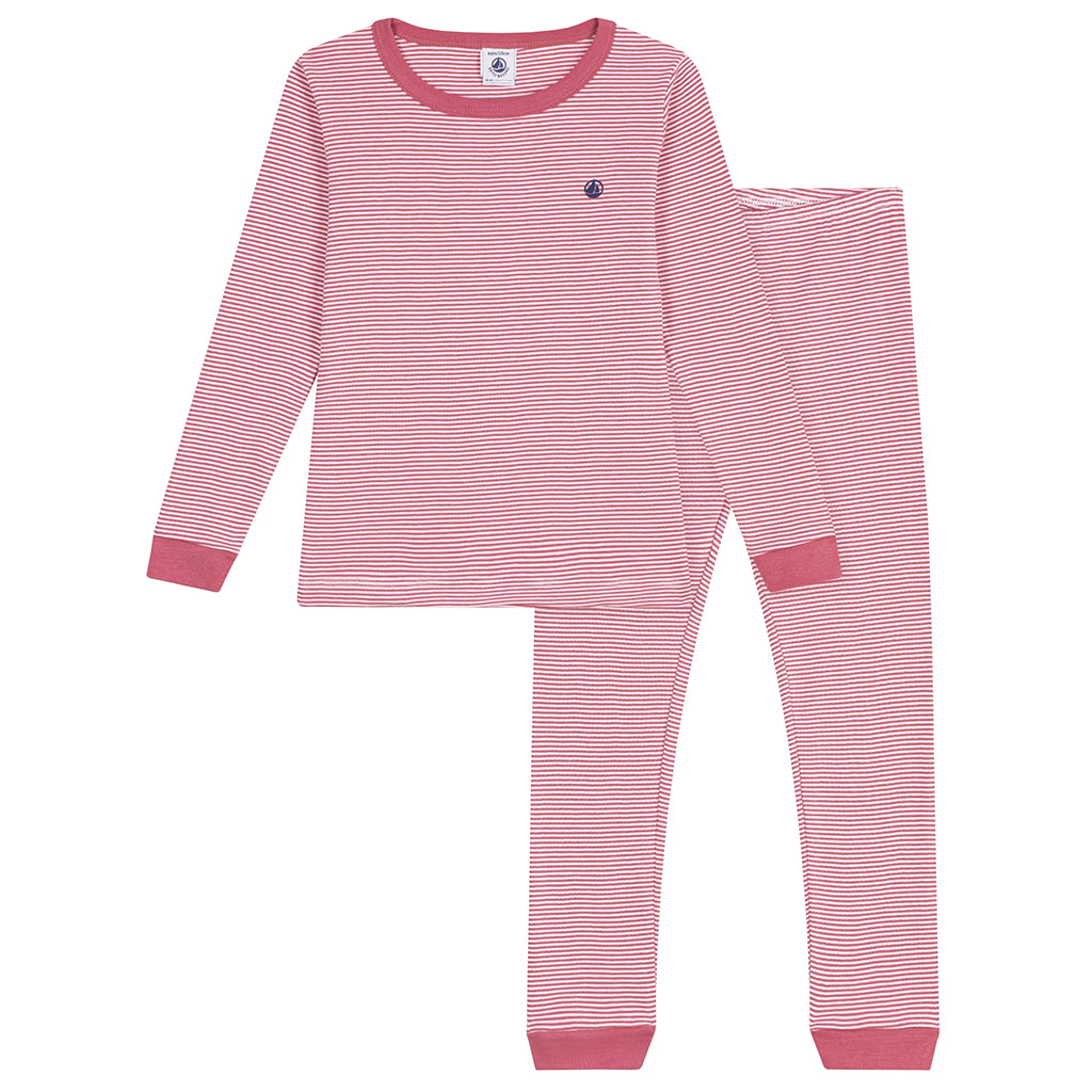 Petit Bateau Child Pyjamas New Cheek Pink Stripes