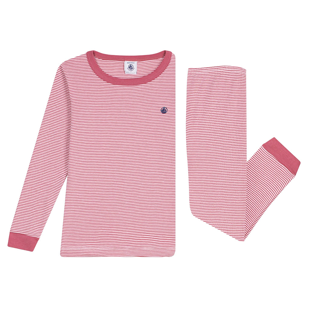 Petit Bateau Child Pyjamas New Cheek Pink Stripes
