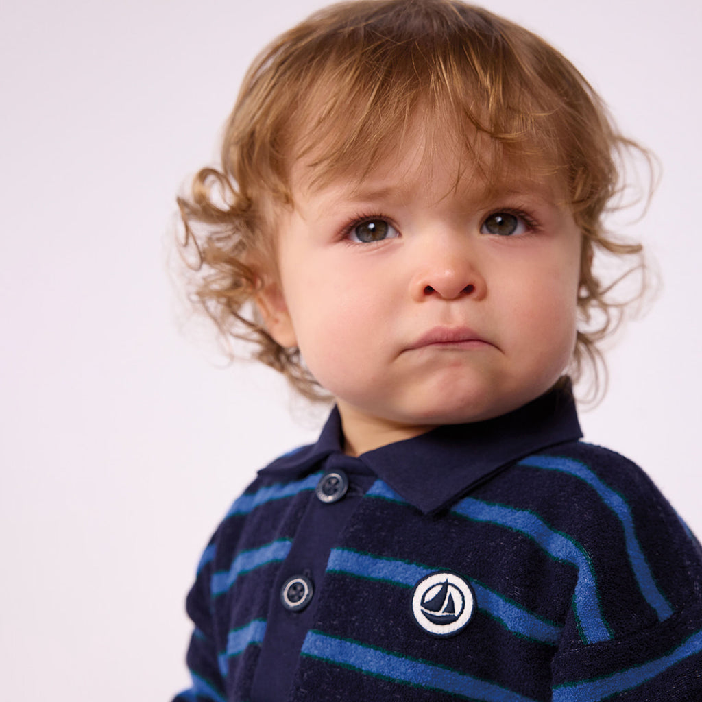 Petit Bateau Baby Sweatshirt Soir Blue Stripes
