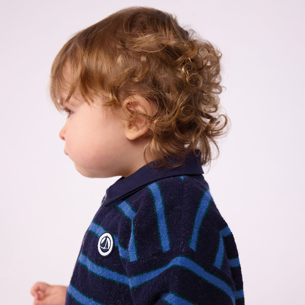 Petit Bateau Baby Sweatshirt Soir Blue Stripes