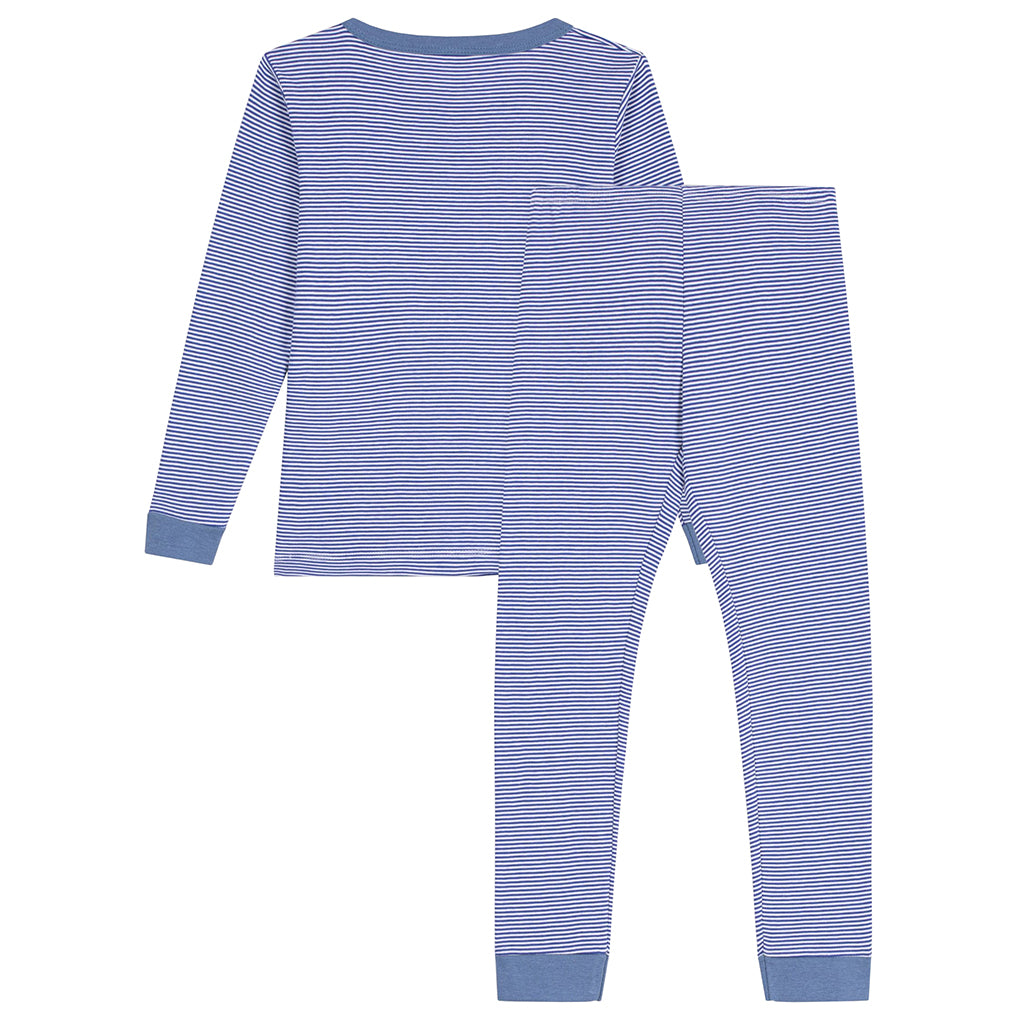 Petit Bateau Child Pyjamas Ultramarine Blue Stripes