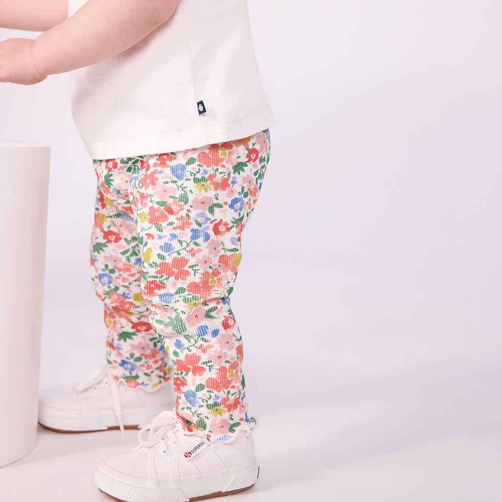 Petit Bateau Baby Leggings Multicolour Floral Print