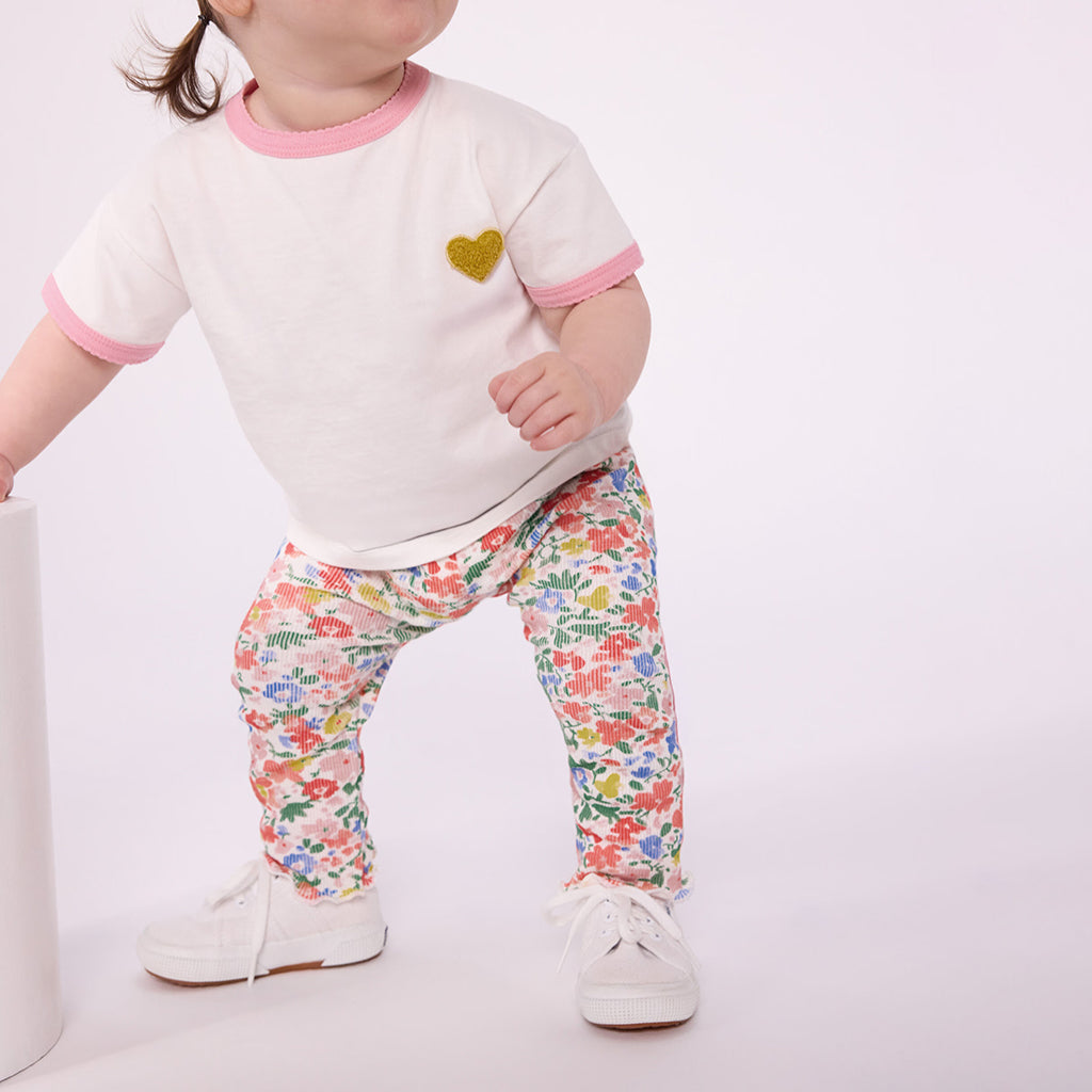 Petit Bateau Baby Leggings Multicolour Floral Print