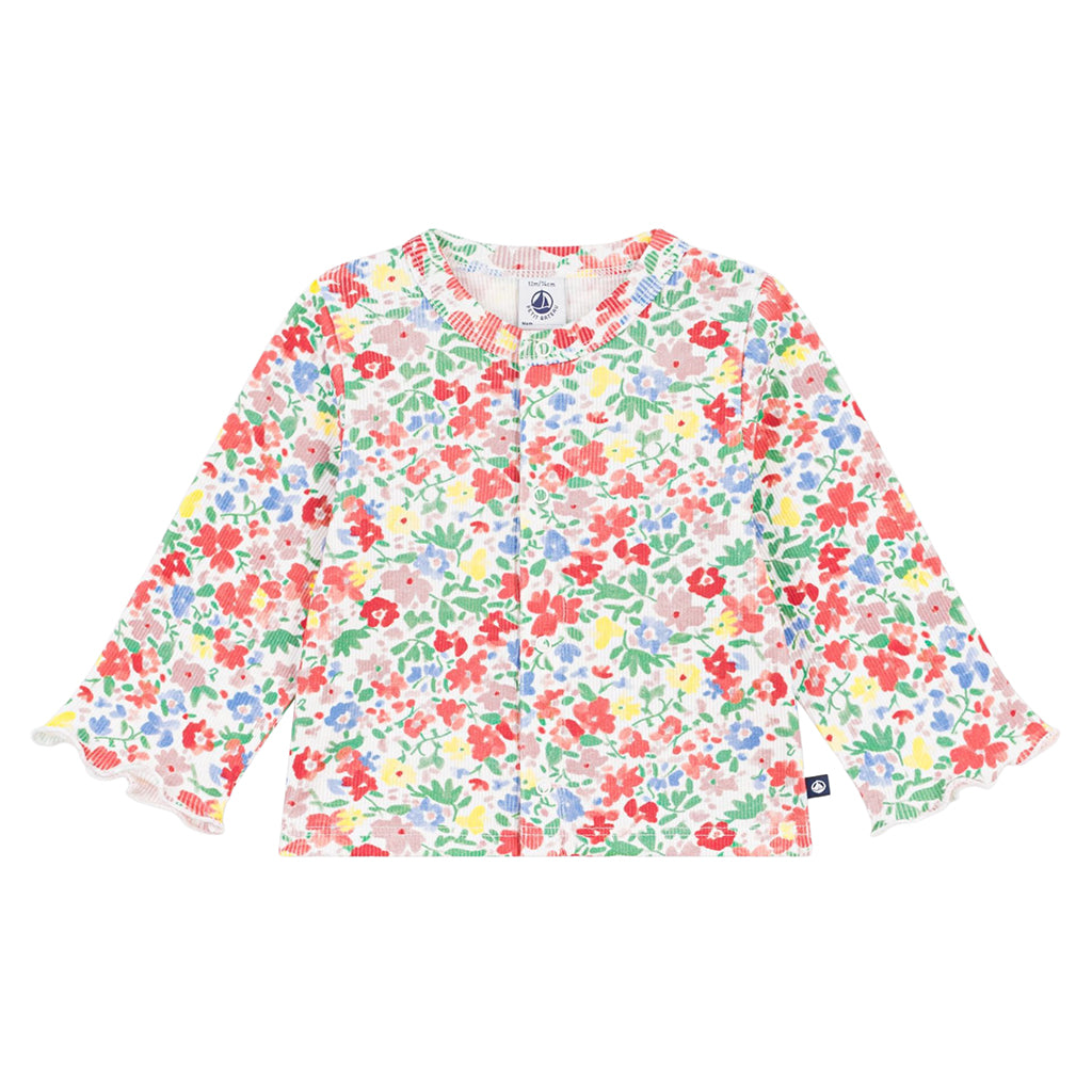 Petit Bateau Baby Cardigan Multicolour Floral Print