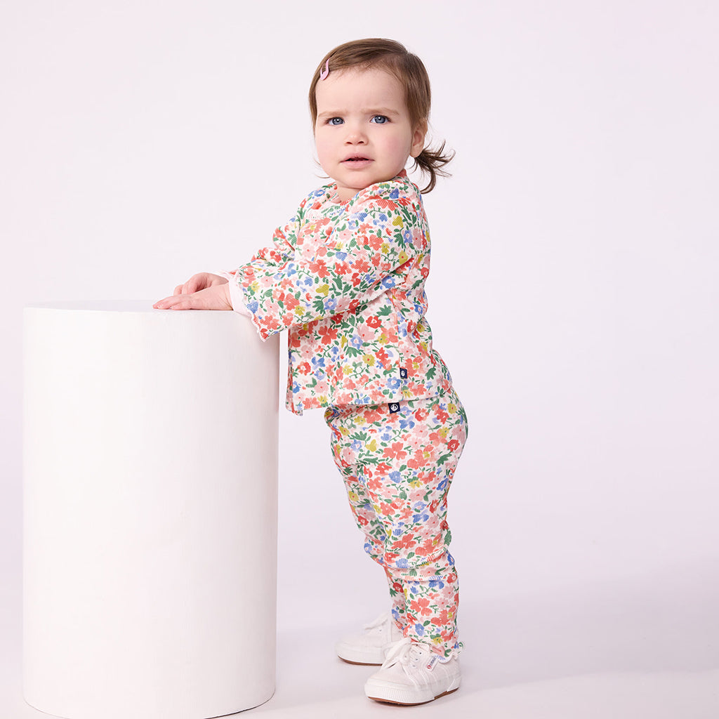 Petit Bateau Baby Cardigan Multicolour Floral Print