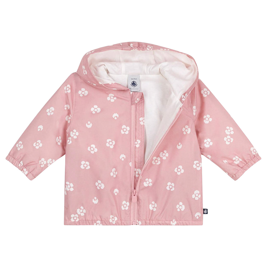 Petit Bateau Baby Windbreaker Jacket Charm Pink Floral