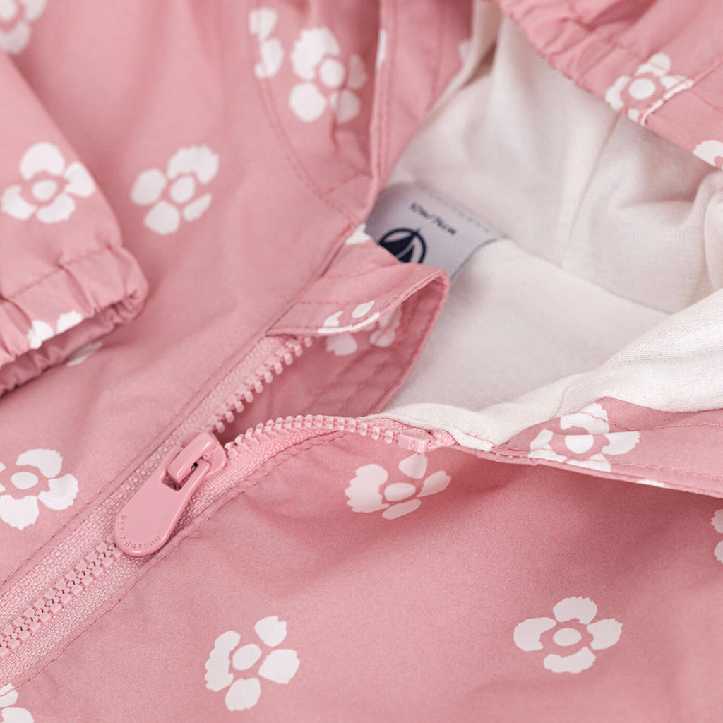 Petit Bateau Baby Windbreaker Jacket Charm Pink Floral