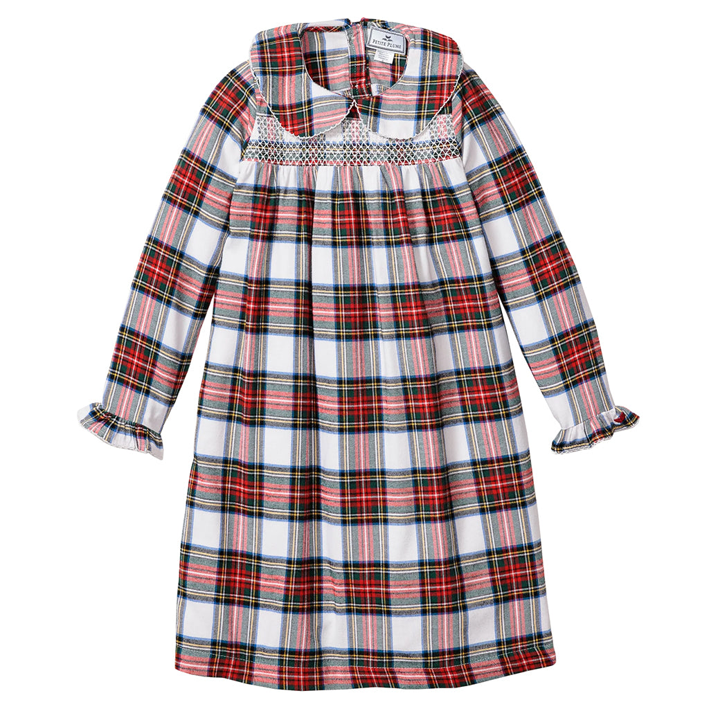 Petite Plume Baby And Child Brushed Cotton Eloise Nightgown Balmoral Tartan