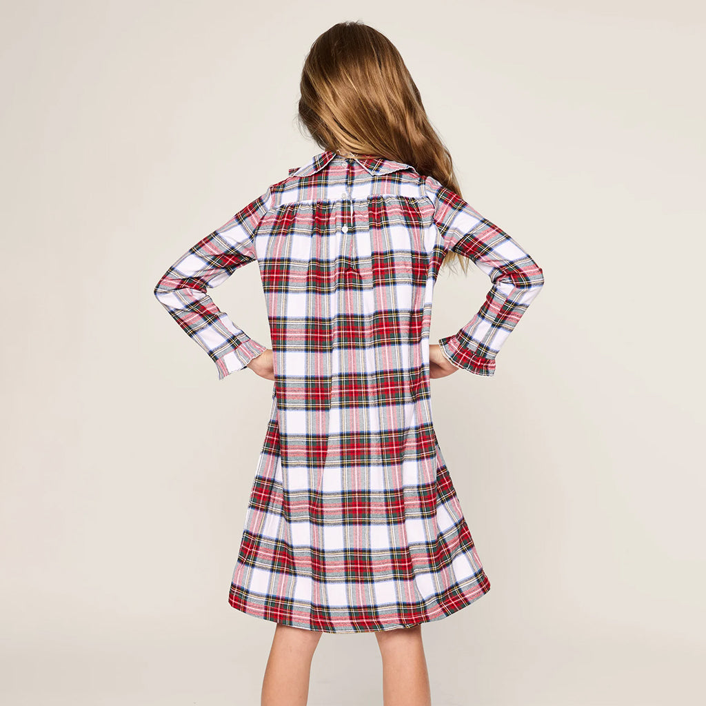 Petite Plume Baby And Child Brushed Cotton Eloise Nightgown Balmoral Tartan