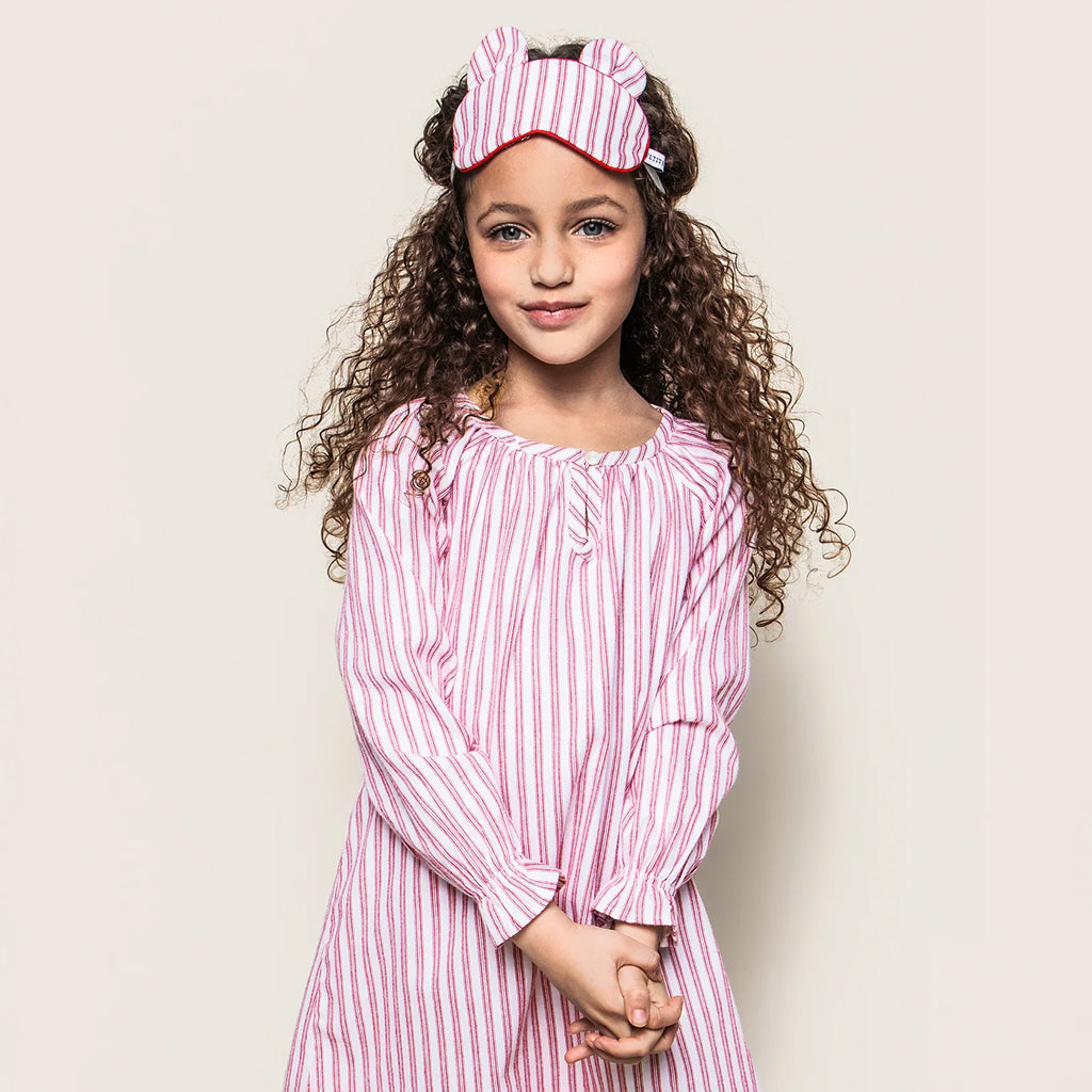 Petite Plume Baby And Child Twill Delphine Nightgown Antique Red Ticking