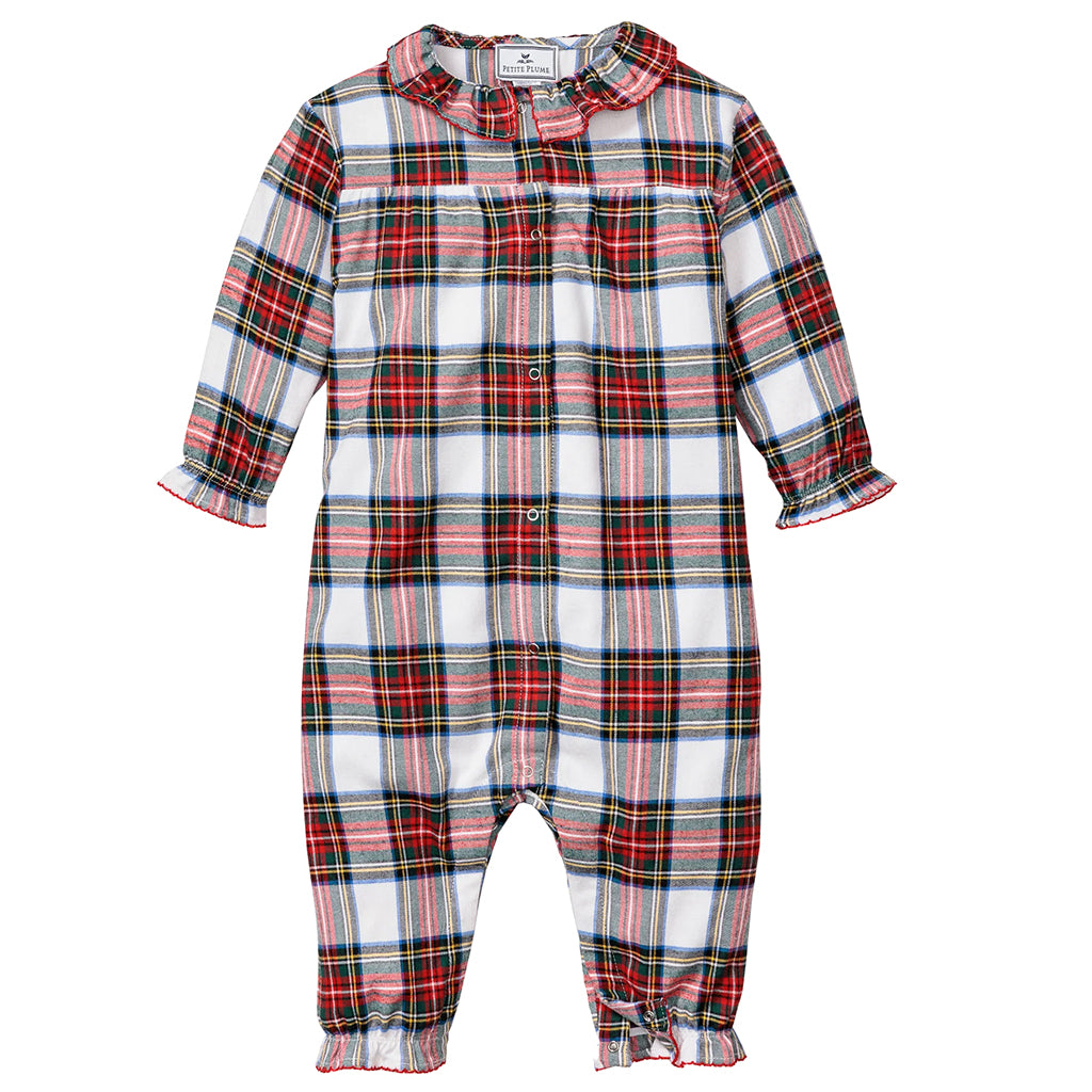 Petite Plume Baby Twill Madeline Jumpsuit Balmoral Tartan