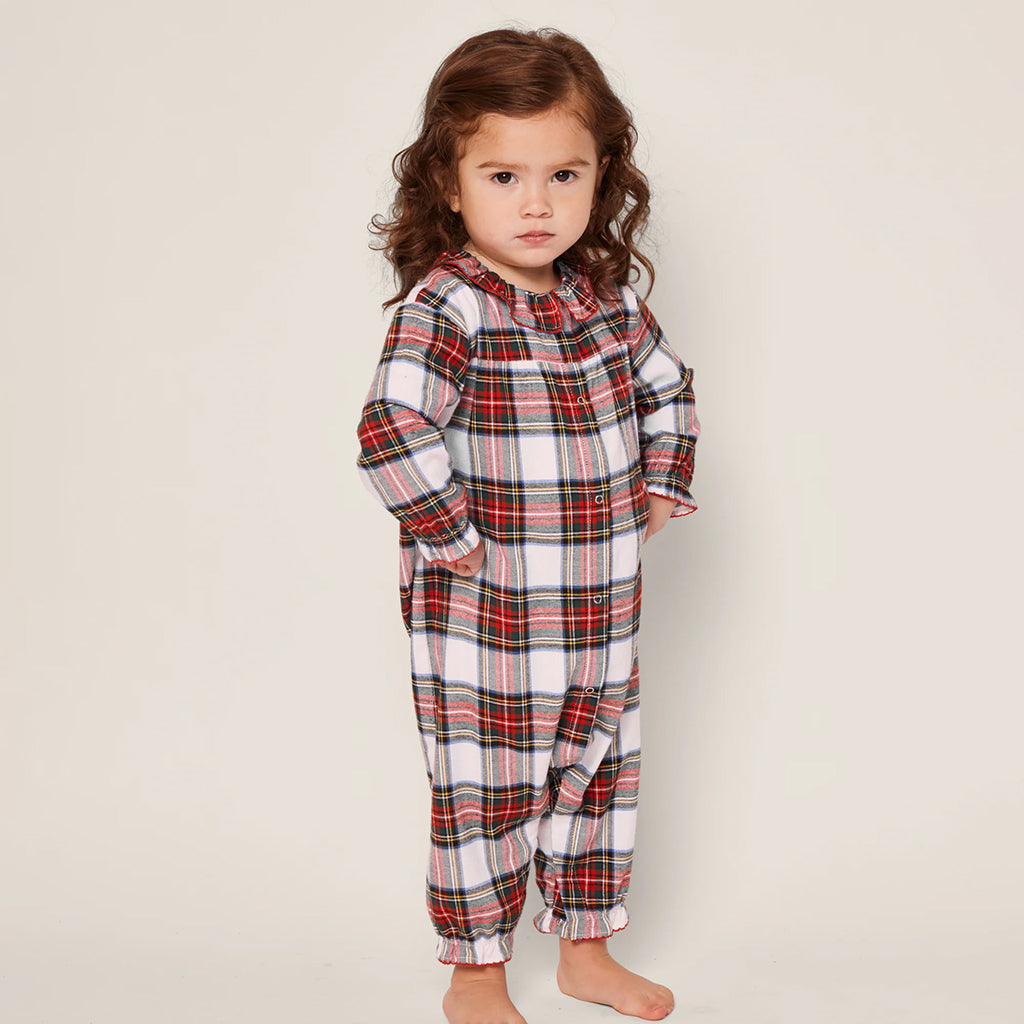 Petite Plume Baby Twill Madeline Jumpsuit Balmoral Tartan