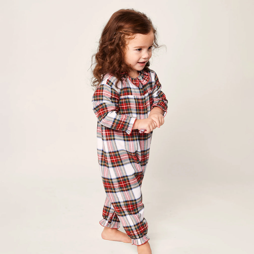 Petite Plume Baby Twill Madeline Jumpsuit Balmoral Tartan