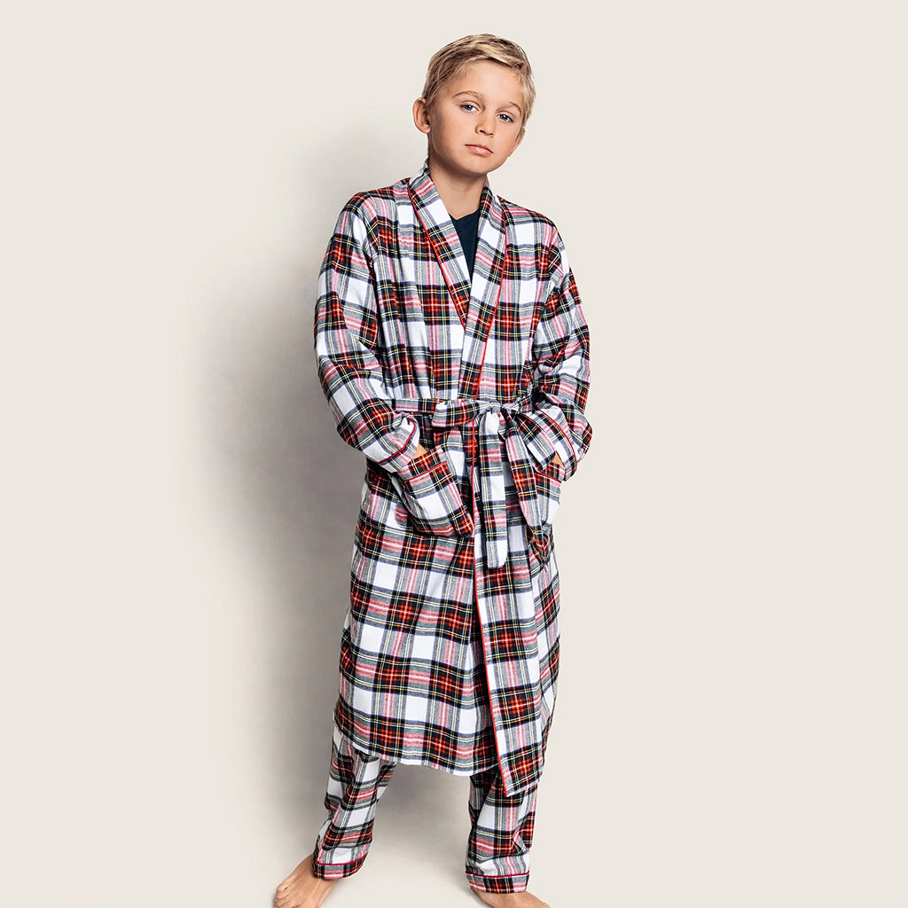 Petite Plume Child Brushed Cotton Robe Balmoral Tartan