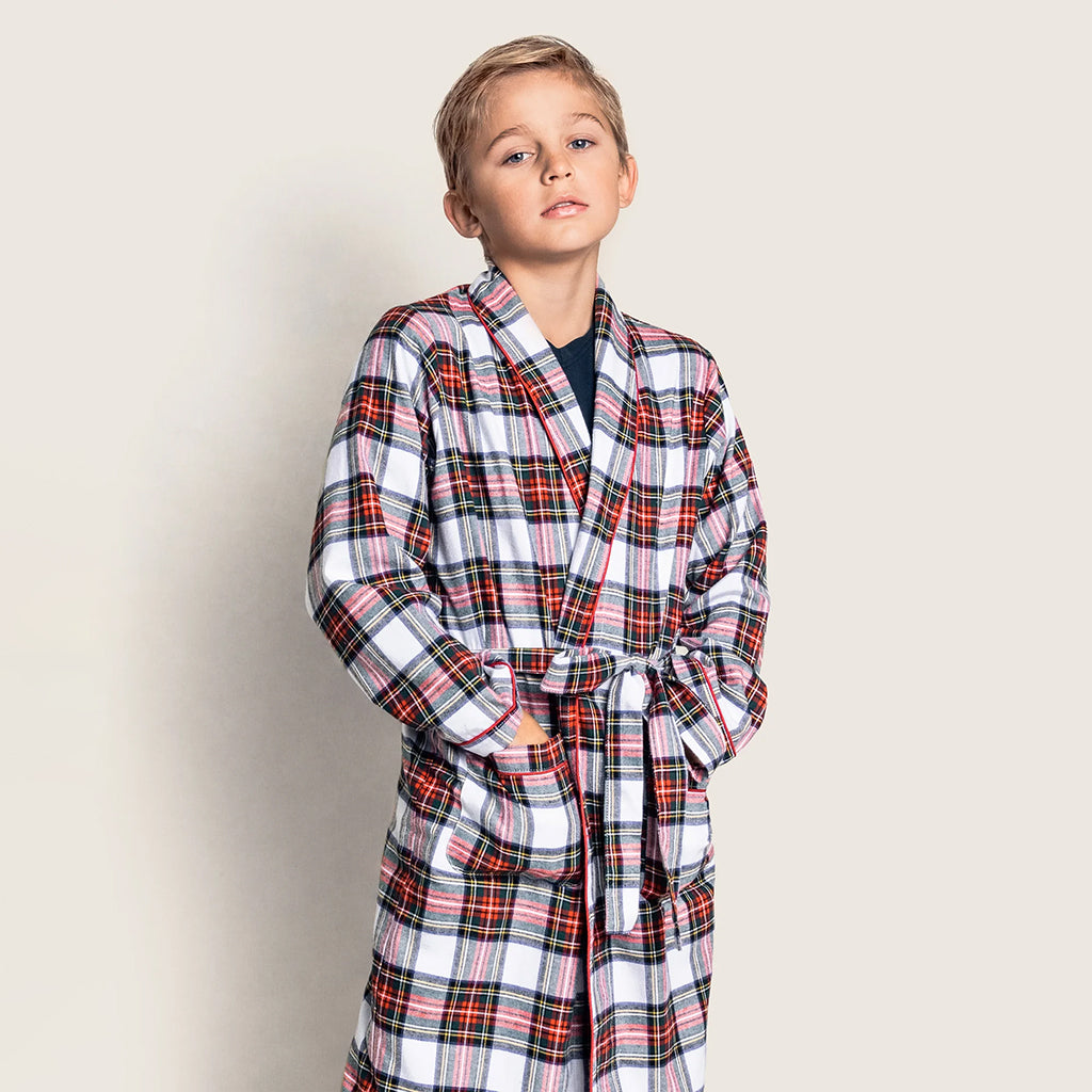 Petite Plume Child Brushed Cotton Robe Balmoral Tartan