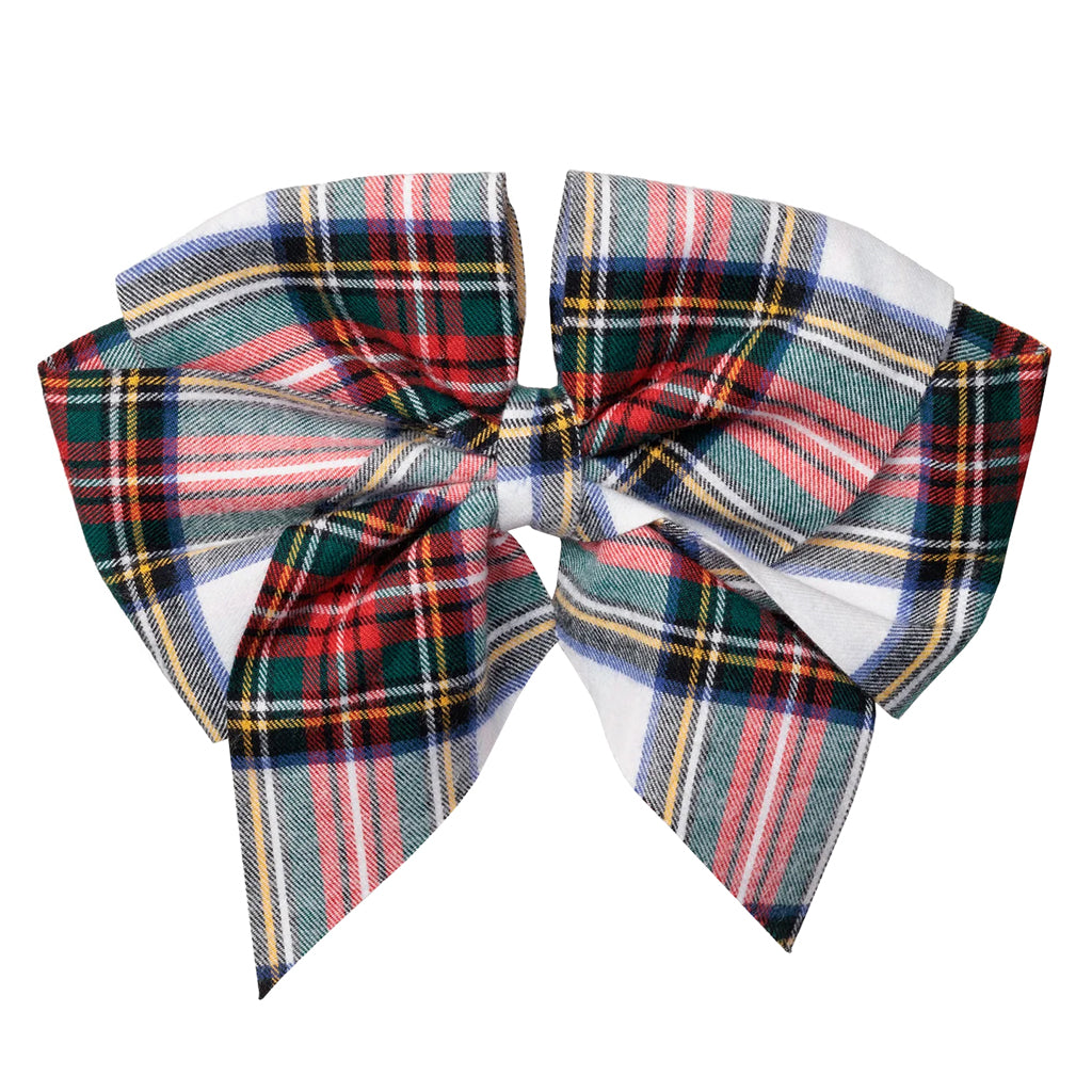 Petite Plume Child Large Hair Bow Balmoral Tartan