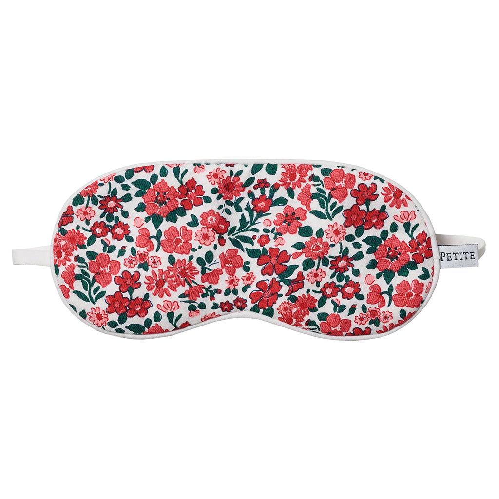 Petite Plume Child Twill Sleep Mask Fleurs Des Bois Red