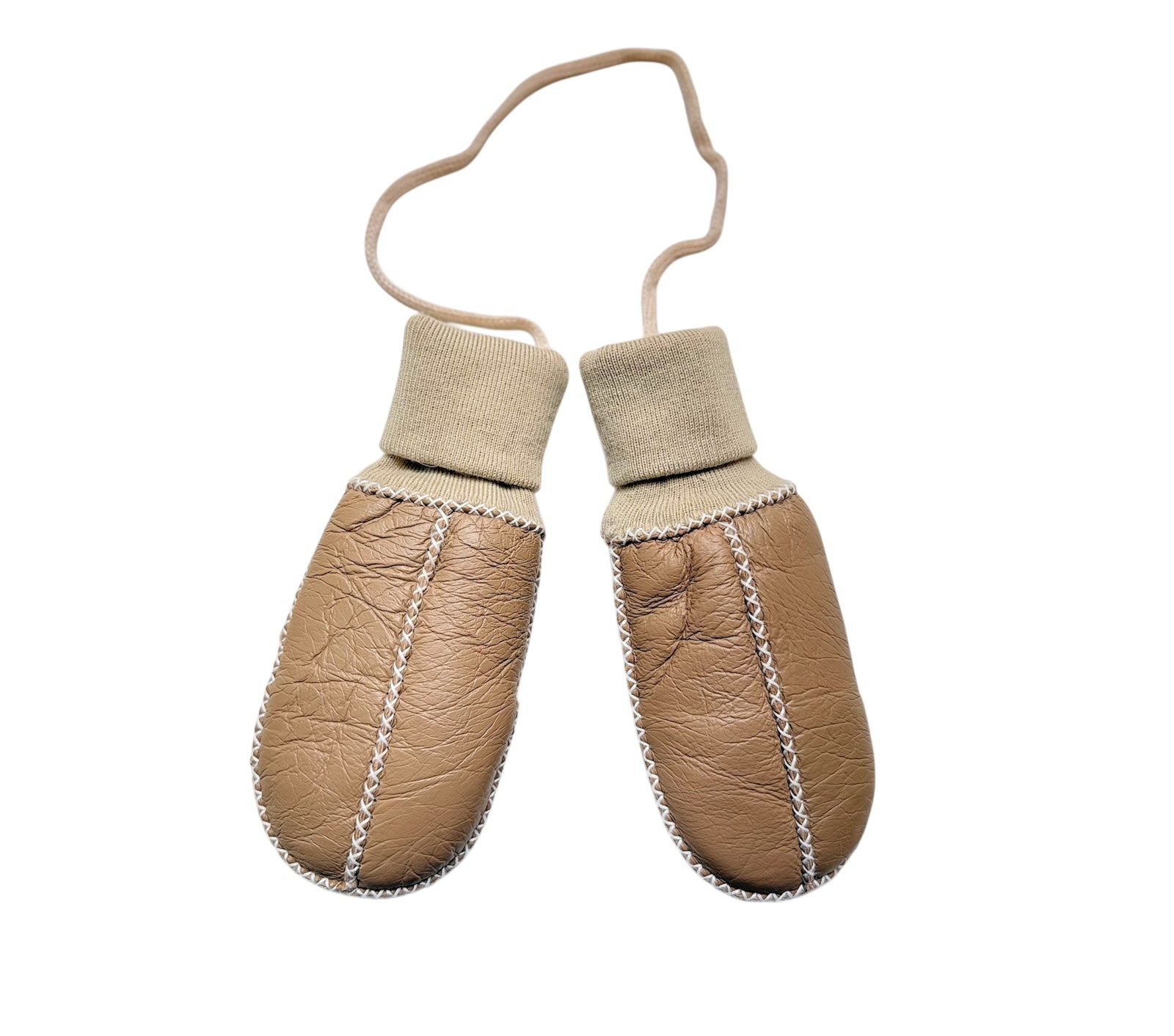 Billy Bamboo Kids Shearling Mittens Cream