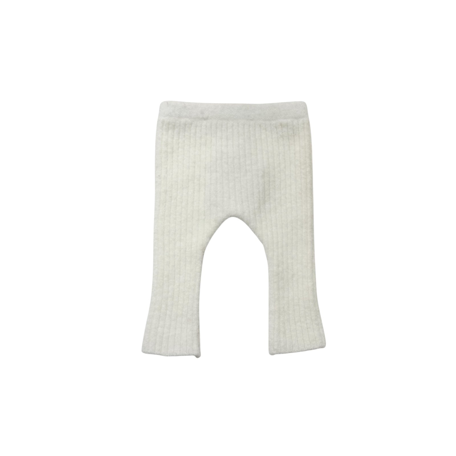 Pequeno Tocon Baby Inuit Ribbed Leggings Natural Cream