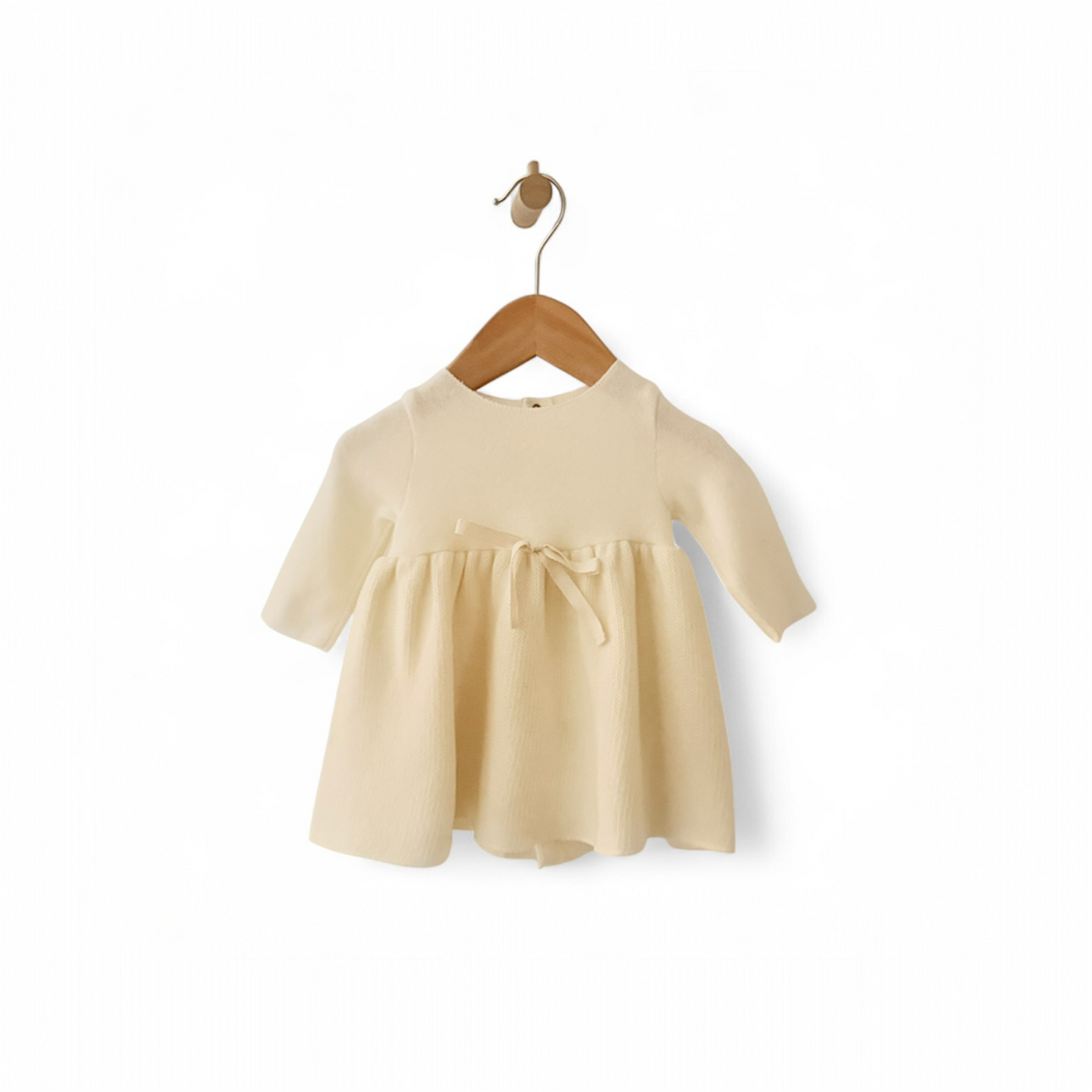 Pequeno Tocon Baby Tender Sweater Dress Natural Cream