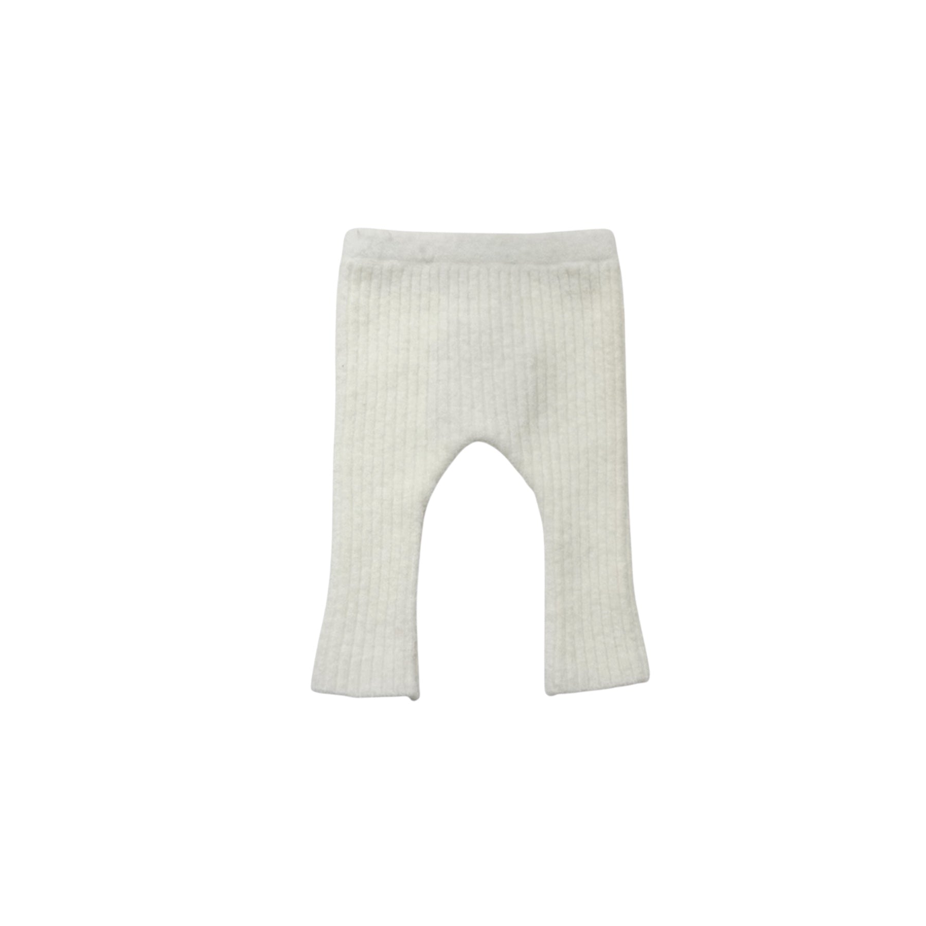 Pequeno Tocon Baby Inuit Ribbed Leggings Natural Cream