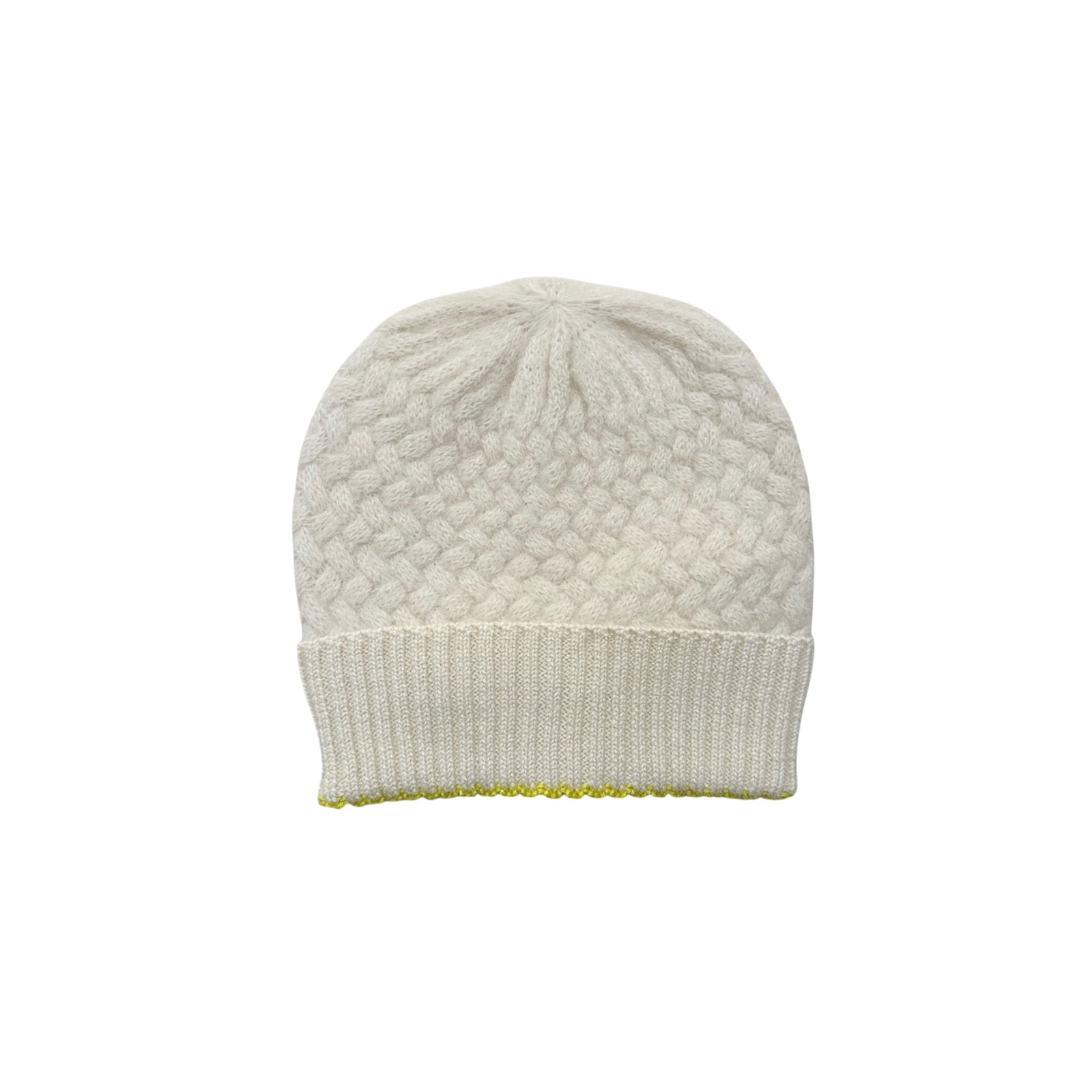 Gensami Unisex Basket Weave Hat Milky White