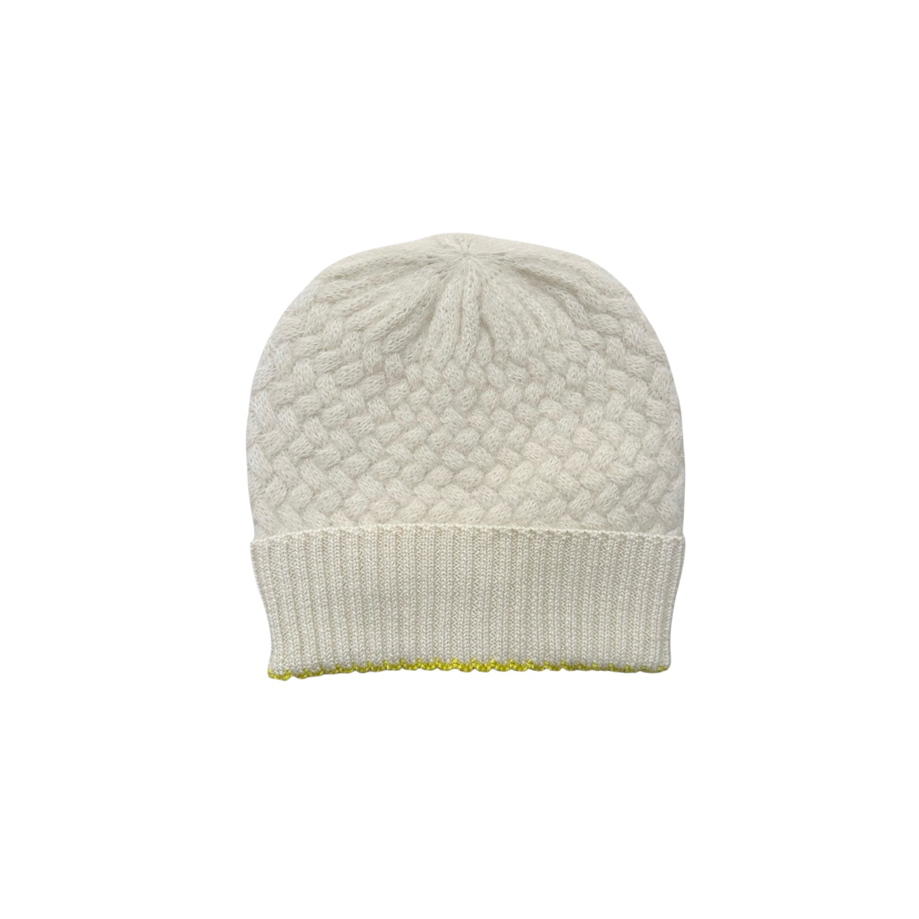 Gensami Unisex Basket Weave Hat Milky White