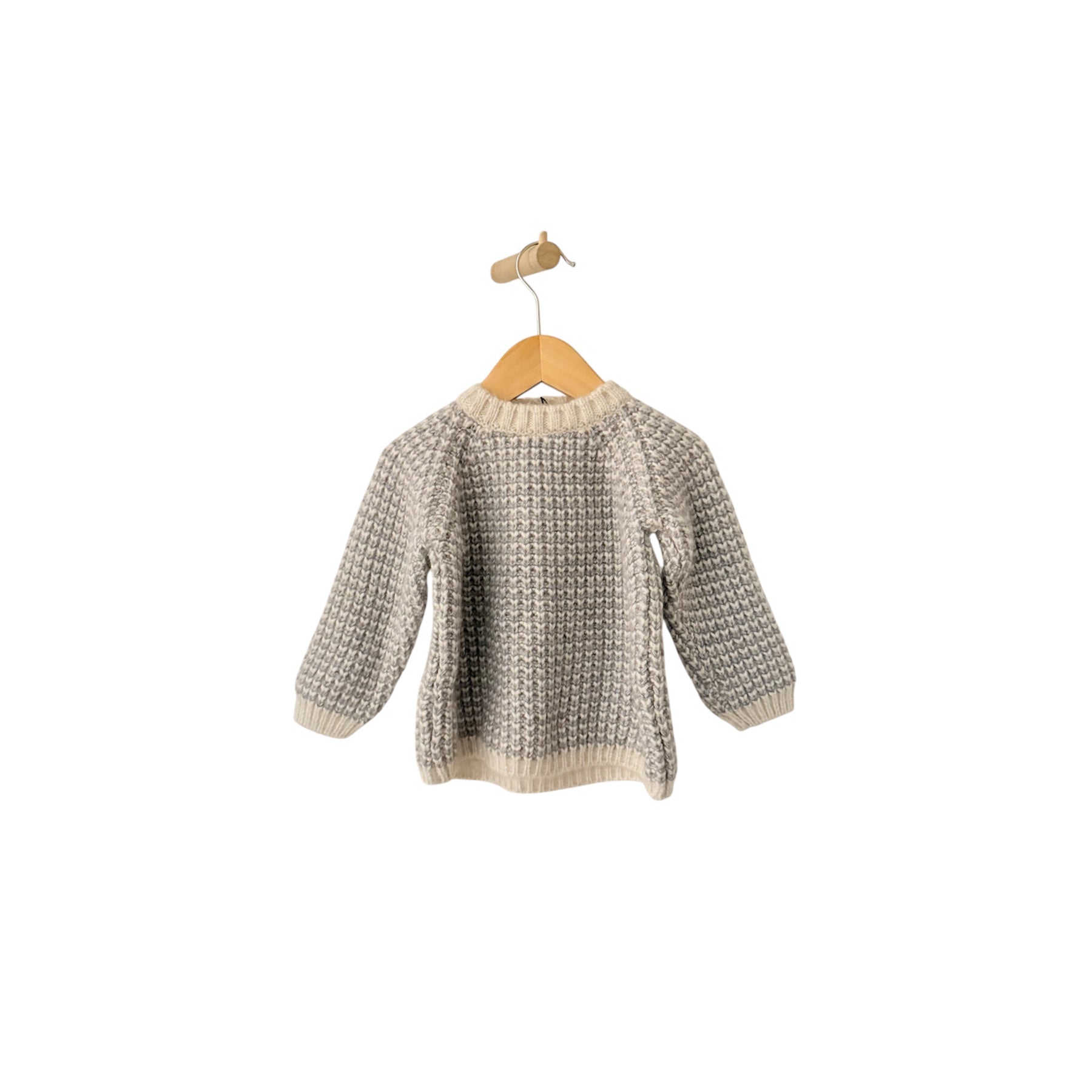 Pequeno Tocon Baby Balloon Sweater Grey Stripes