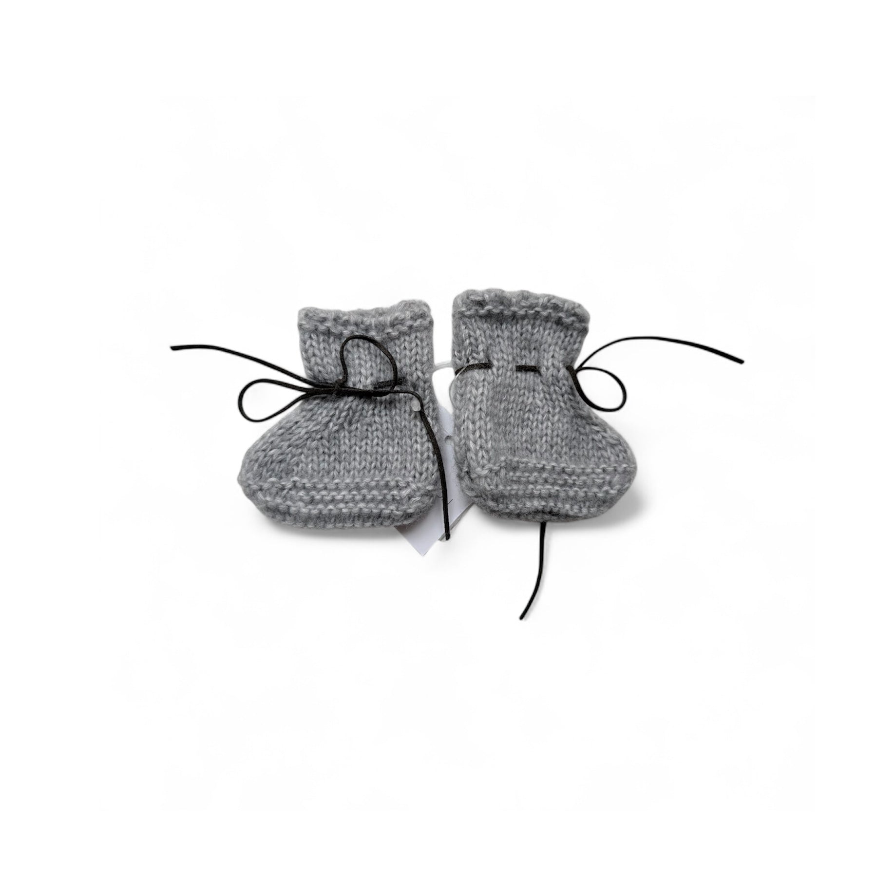 Pequeno Tocon Baby Whool Booties Light Grey