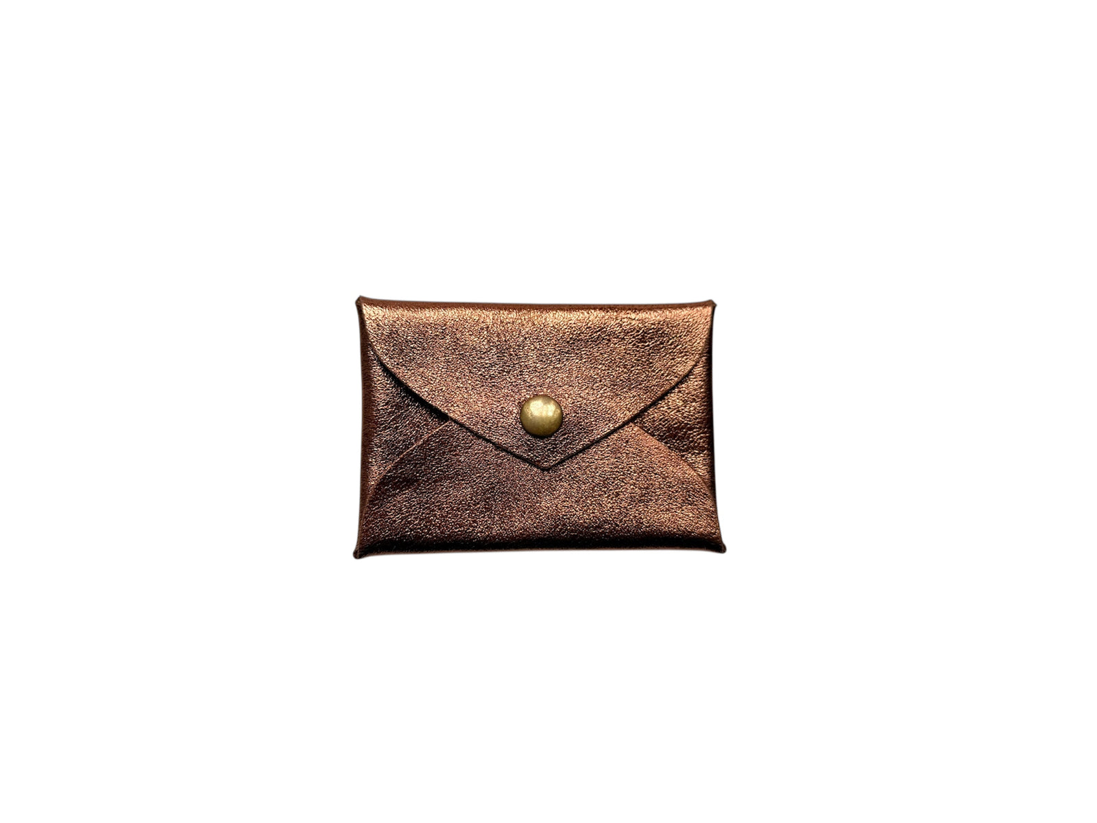 Bonton Child Leather Envelope Coin/Card Wallet Copper