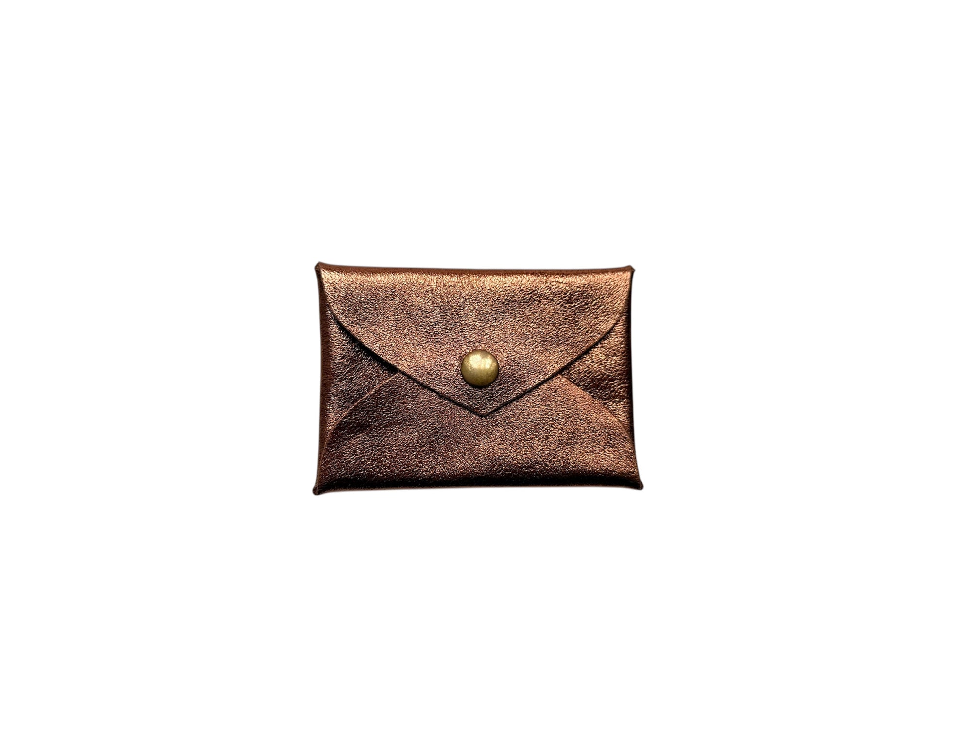 Bonton Child Leather Envelope Coin/Card Wallet Copper