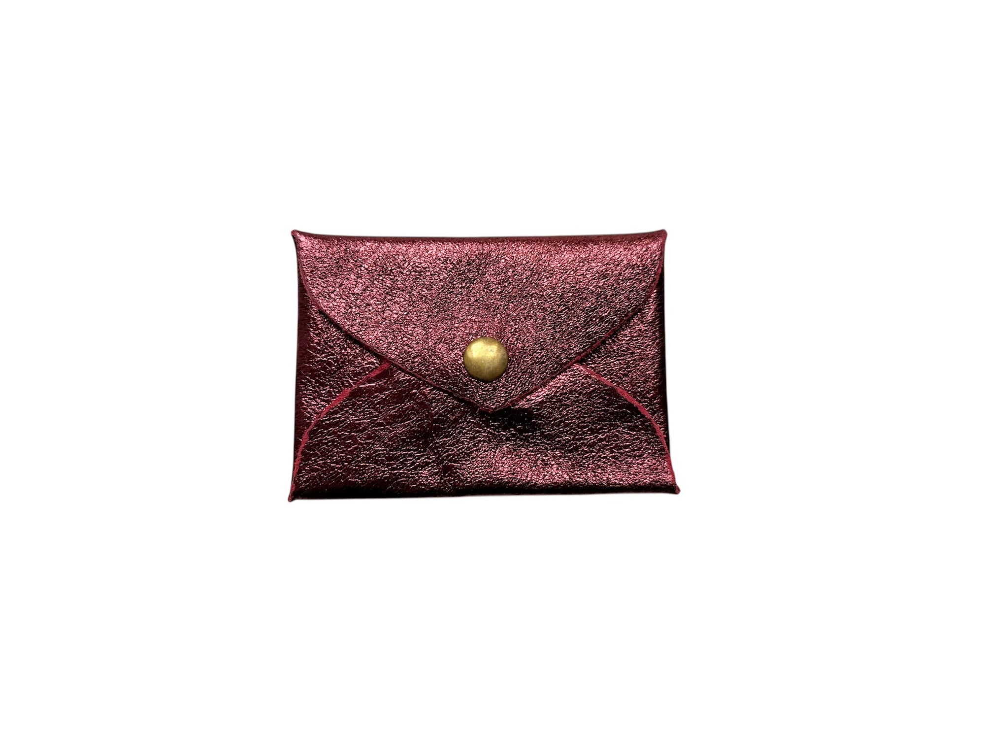 Bonton Child Leather Envelope Coin/Card Wallet Burgundy Red