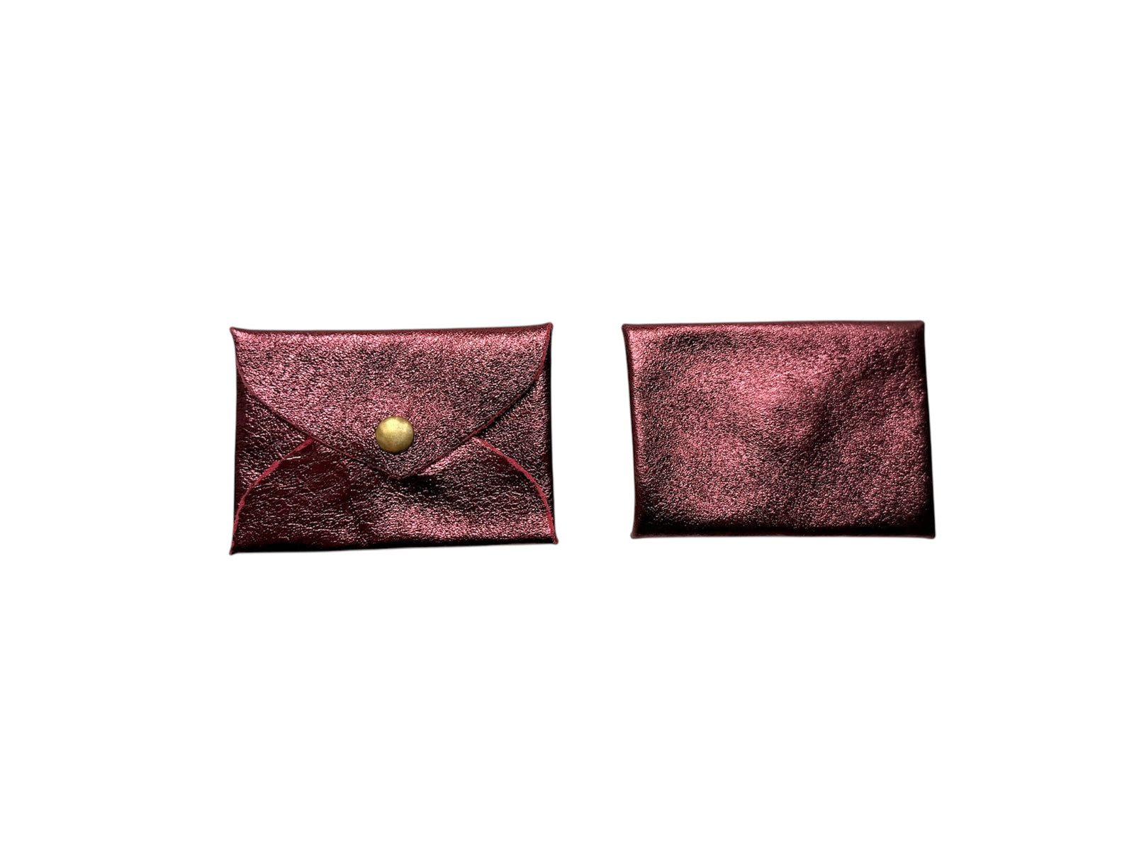 Bonton Child Leather Envelope Coin/Card Wallet Burgundy Red