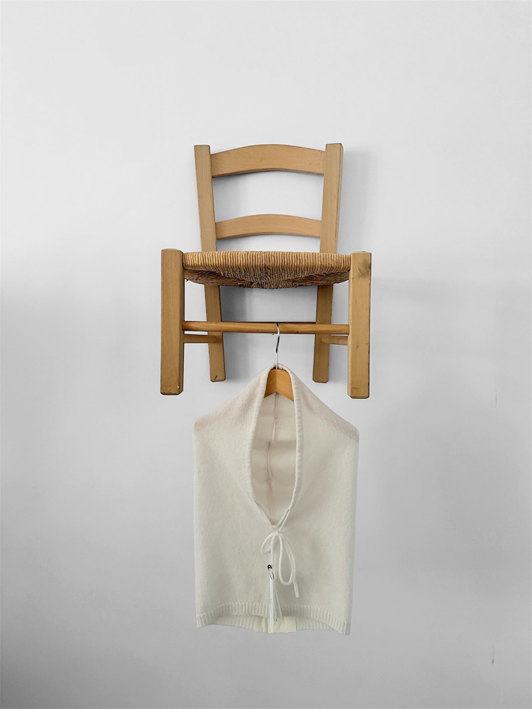 Album Di Famiglia Woman Cashmere Cagoule WS Hood Hat Oatmeal Cream