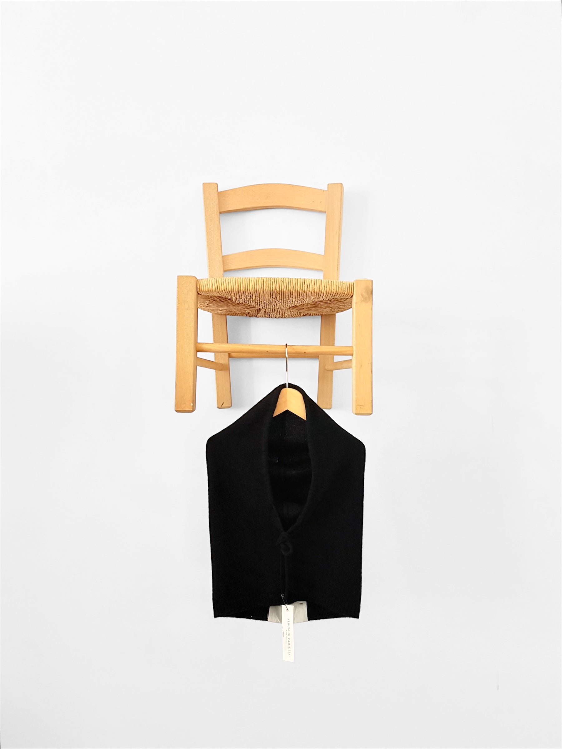 Album Di Famiglia Woman Cashmere Cagoule WS Hood Hat Black