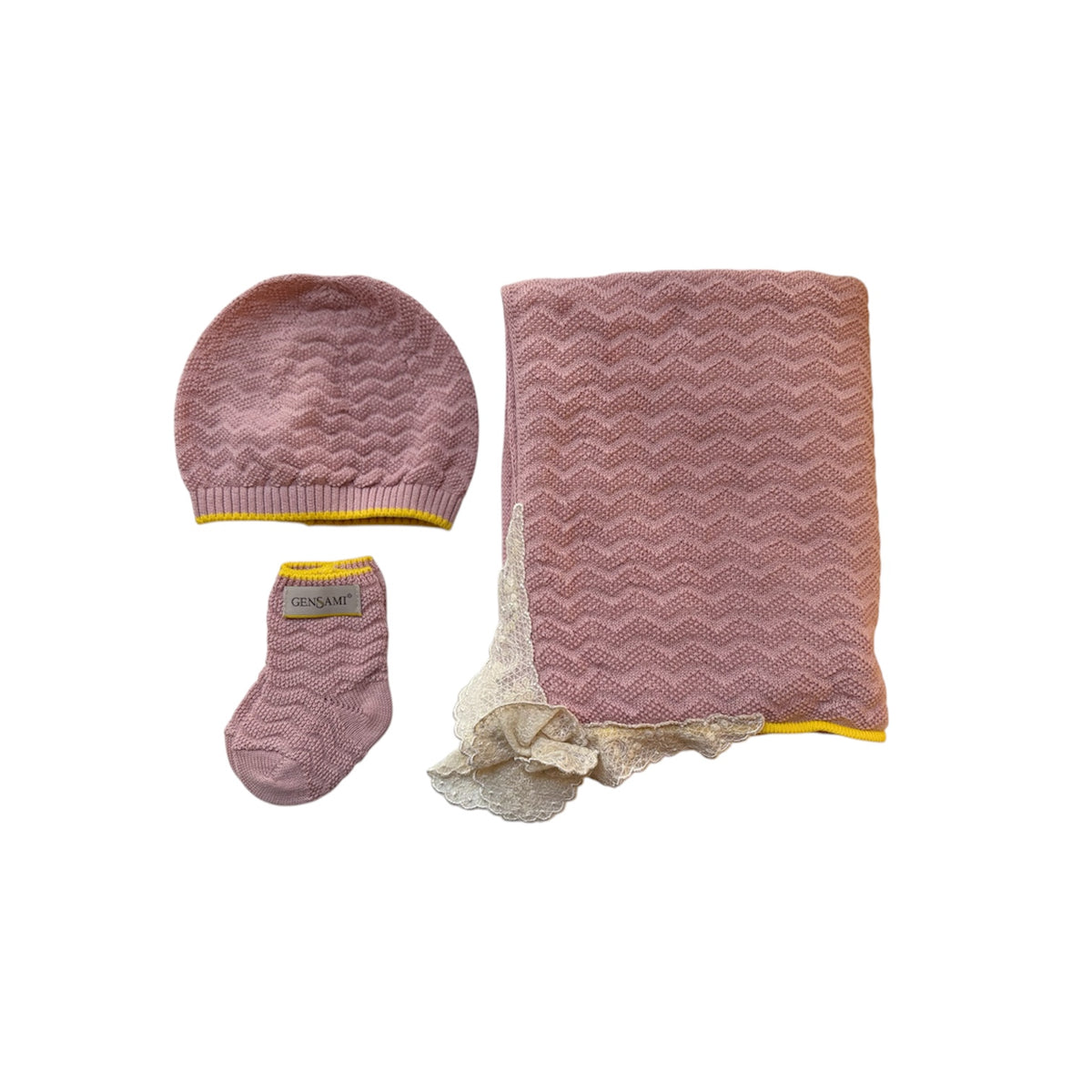 Gensami Baby Wave Knit Five Piece Cameo Pink