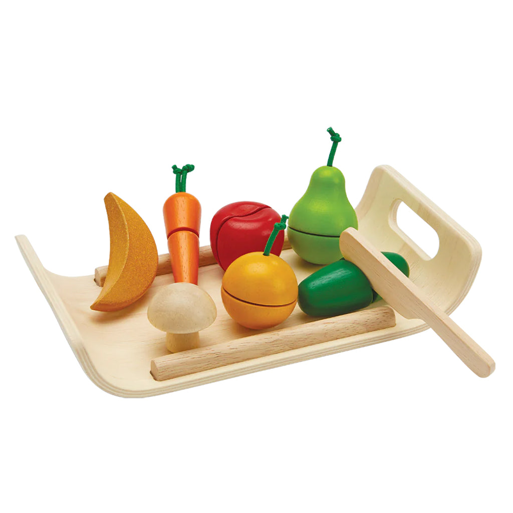 Plan Toys Cutting Fruits And Vegtables With Tray