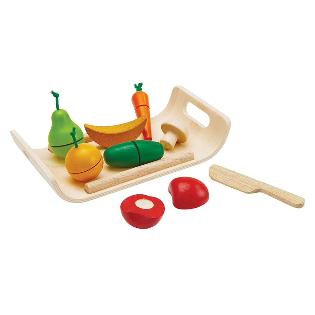 Plan Toys Cutting Fruits And Vegtables With Tray