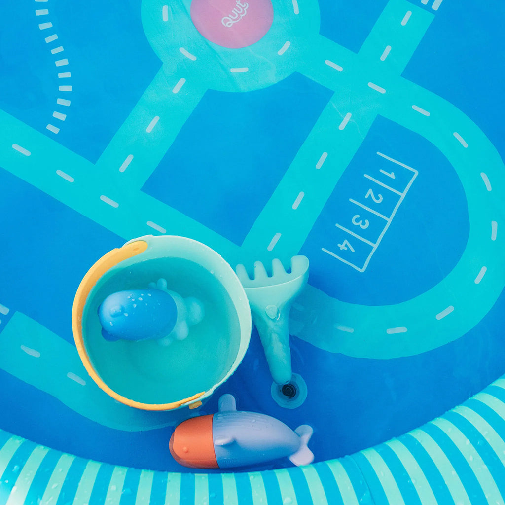 Quut Dippy 120cm Inflatable Pool Ocean Road Blue