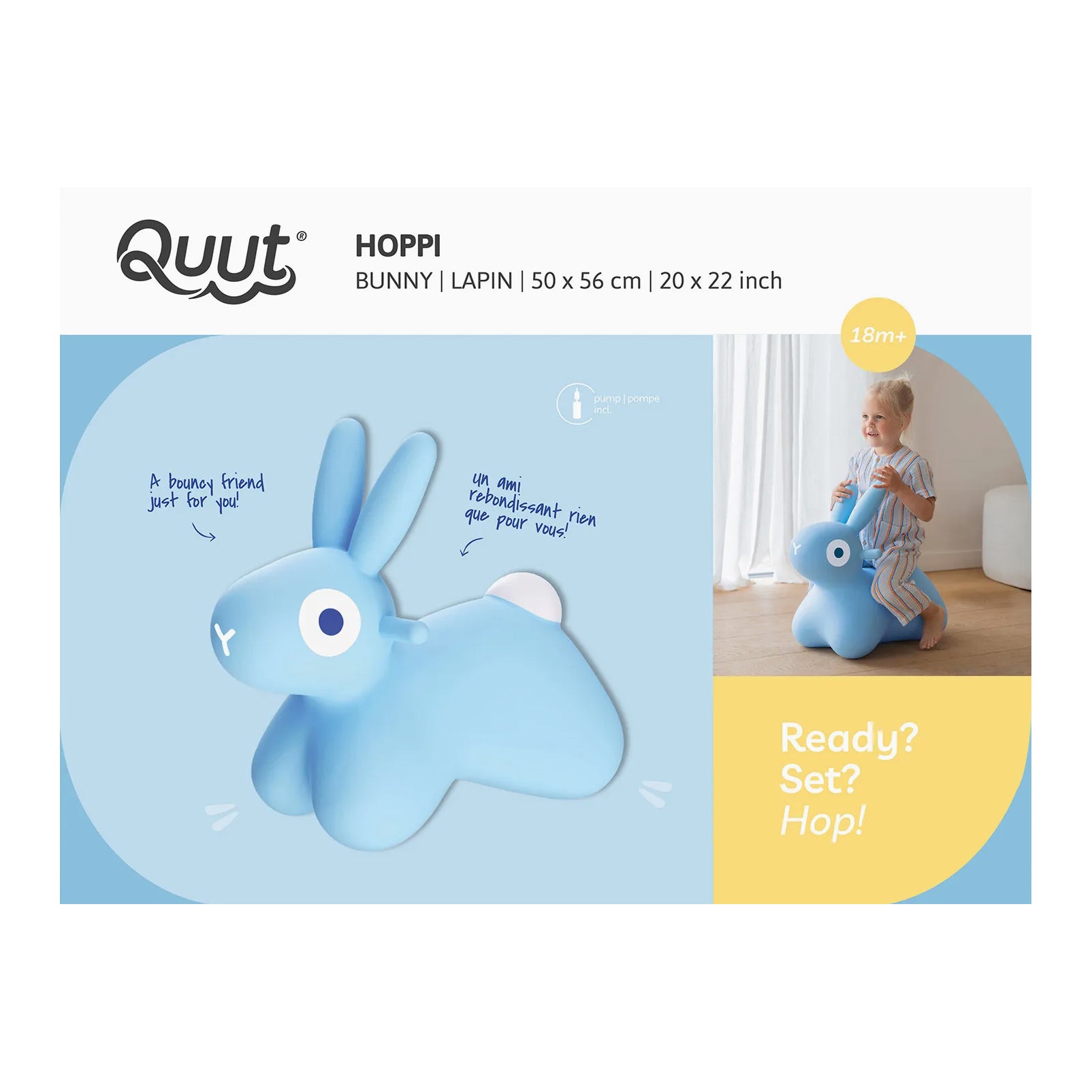 Quut Hoppi Hoppi Bunny Blue