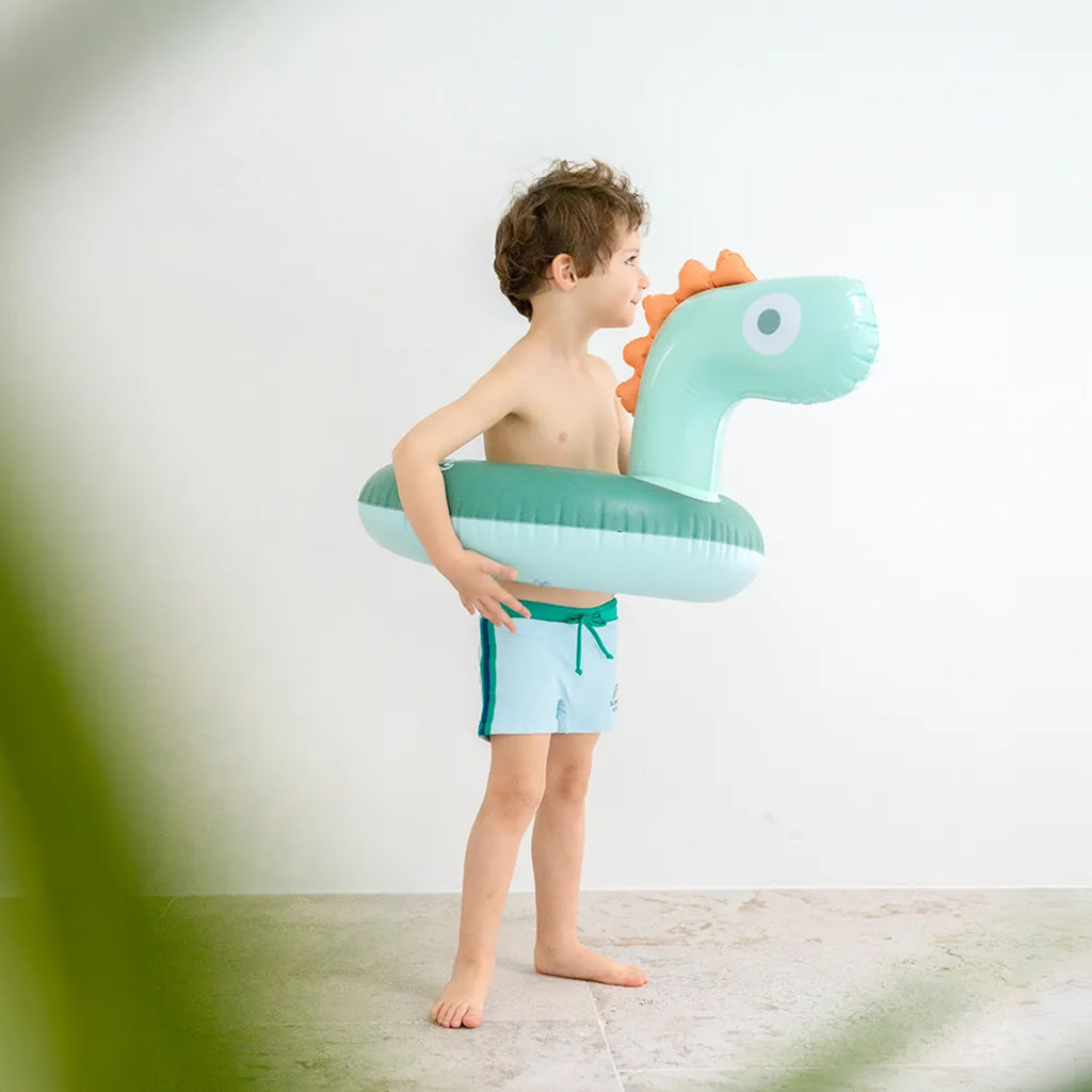 Quut Inflatable Swim Ring Dino Green