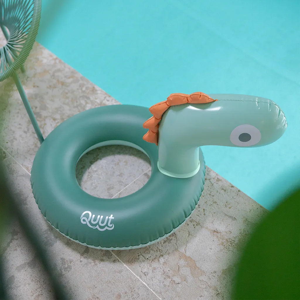 Quut Inflatable Swim Ring Dino Green