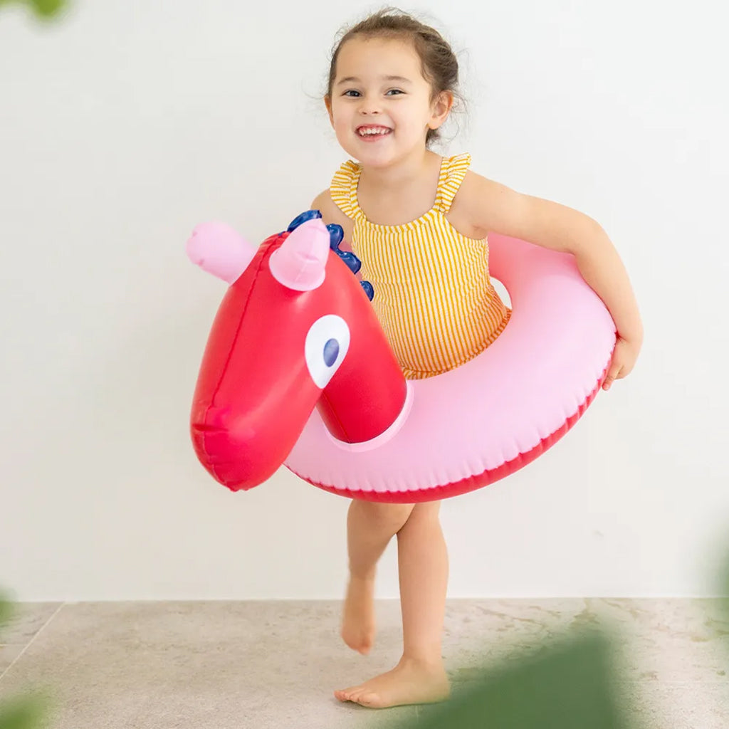 Quut Inflatable Swim Ring Horse Pink