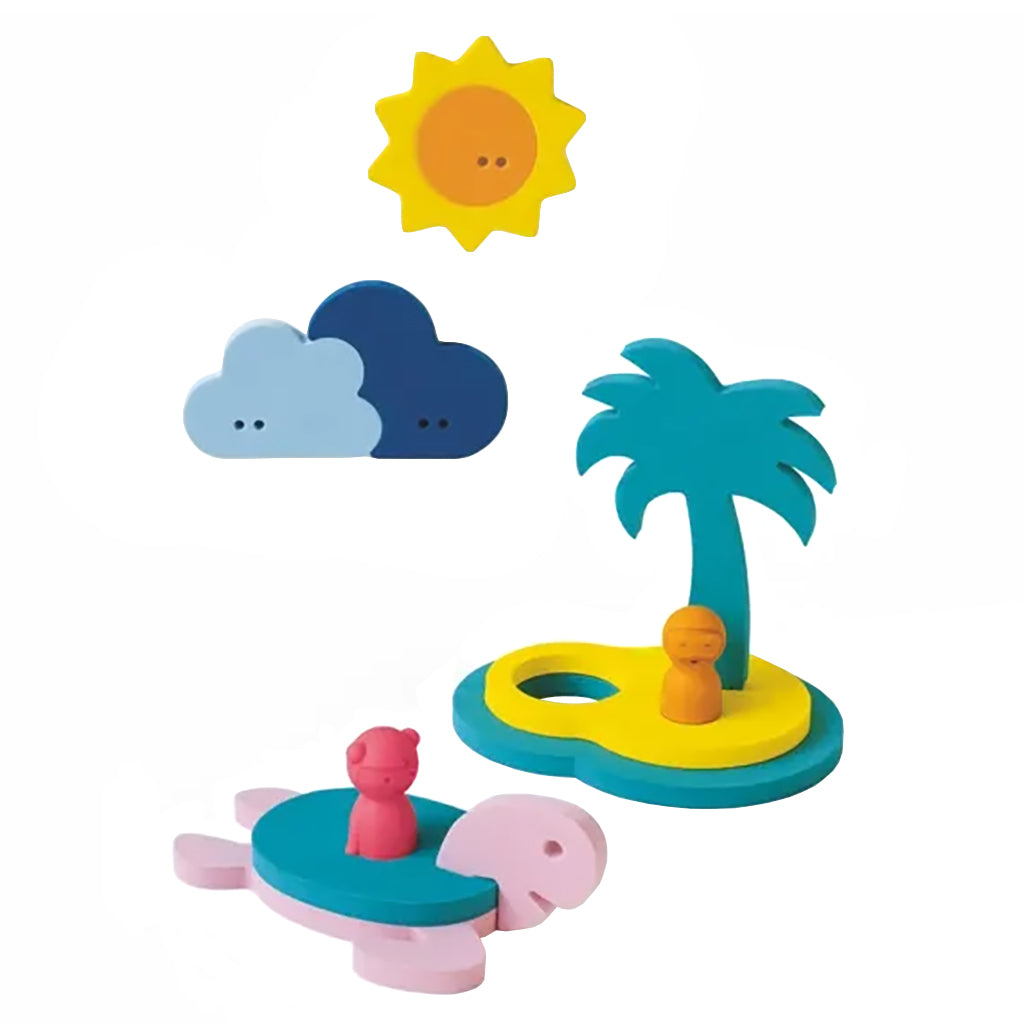 Quut Puzzle Friends Treasure Island Bath Toys