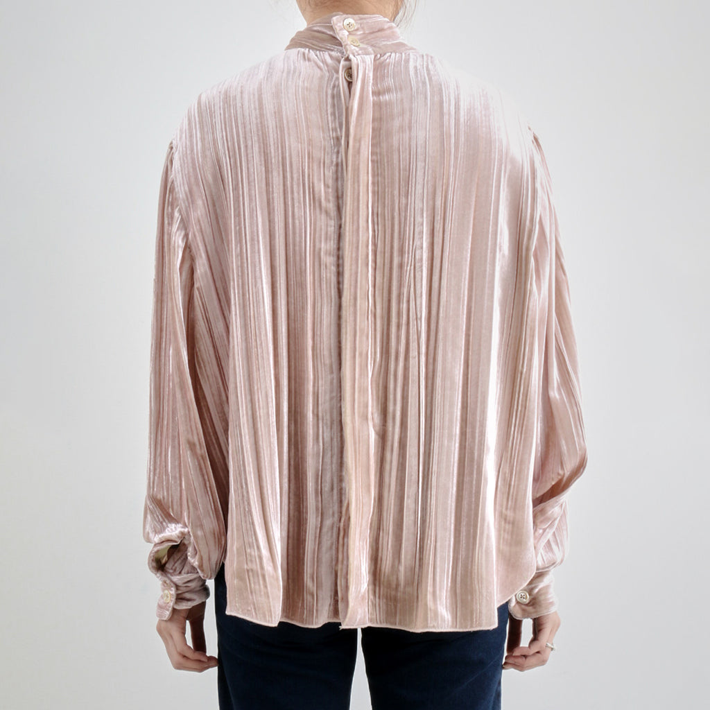 Rachel Comey Woman Prina Blouse Velvet Silk Blush Pink