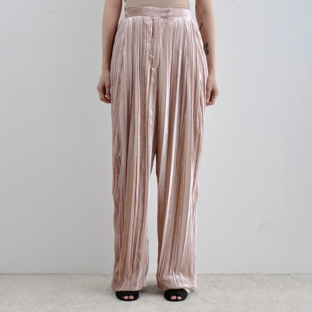 Rachel Comey Woman Sheen Pants Velvet Silk Blush Pink