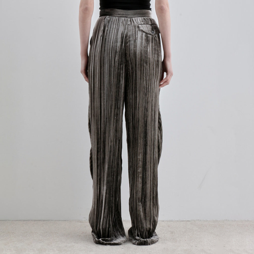 Rachel Comey Woman Sheen Pants Velvet Silk Gunmetal Grey