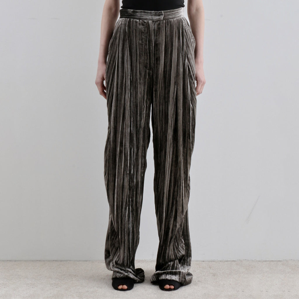 Rachel Comey Woman Sheen Pants Velvet Silk Gunmetal Grey