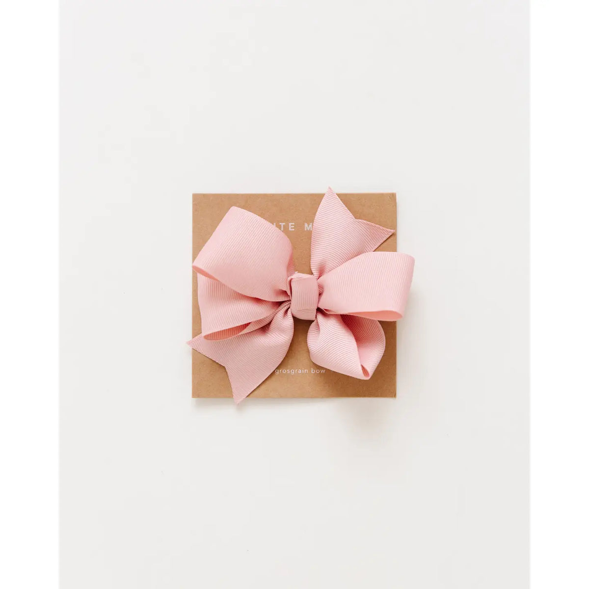 Petite Moss Grosgrain Bow Clip Rose